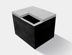 Piwniczka betonowa ogrodowa spiżarnia ziemianka schron wejście w dachu